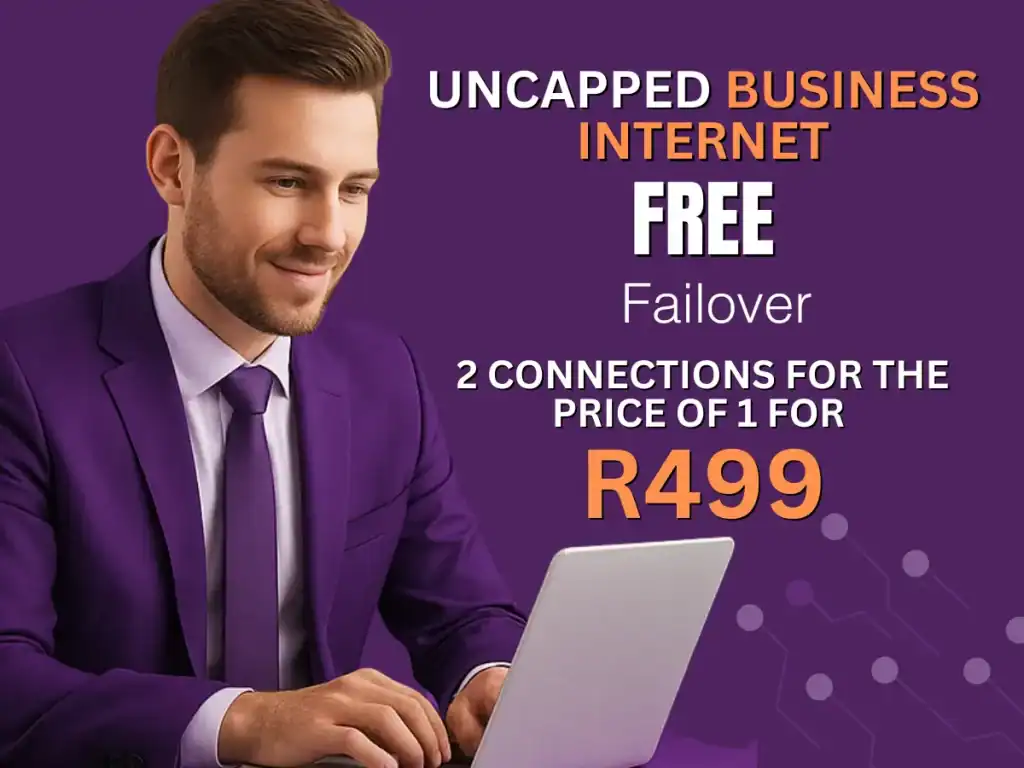 Uncapped Business internet offer - Free failover 2 connections for the price of 1. Business Connectivity with VOIP